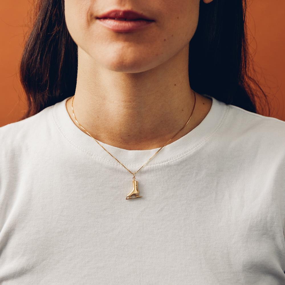 Vintage Ice Skate Charm for Women