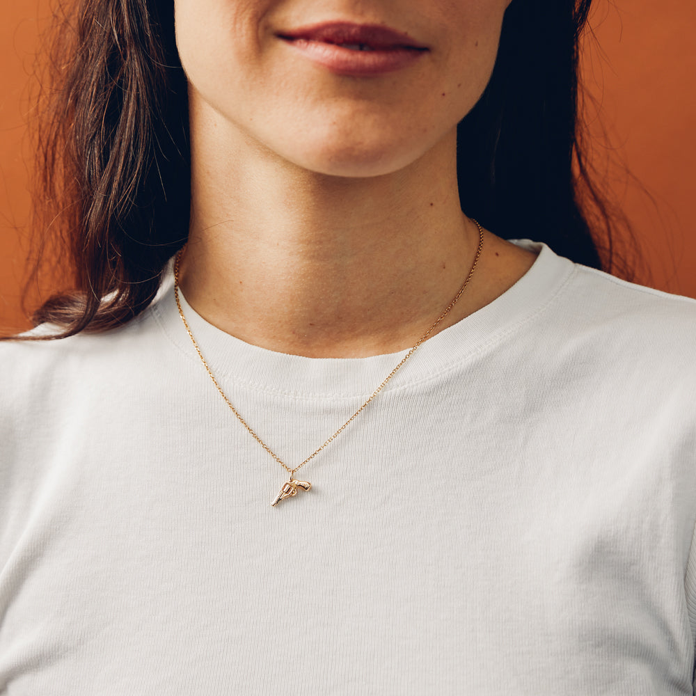 Vintage Revolver Charm for Women