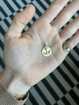 Vintage Circle Anchor Charm for Men and Women