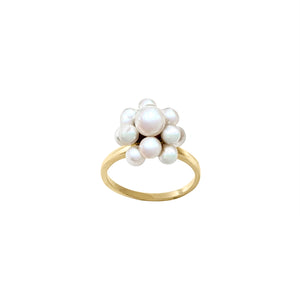Vintage Pearl Cluster Ring by Fewer Finer