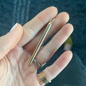 Vintage Necklace Retractable Toothpick by Fewer Finer