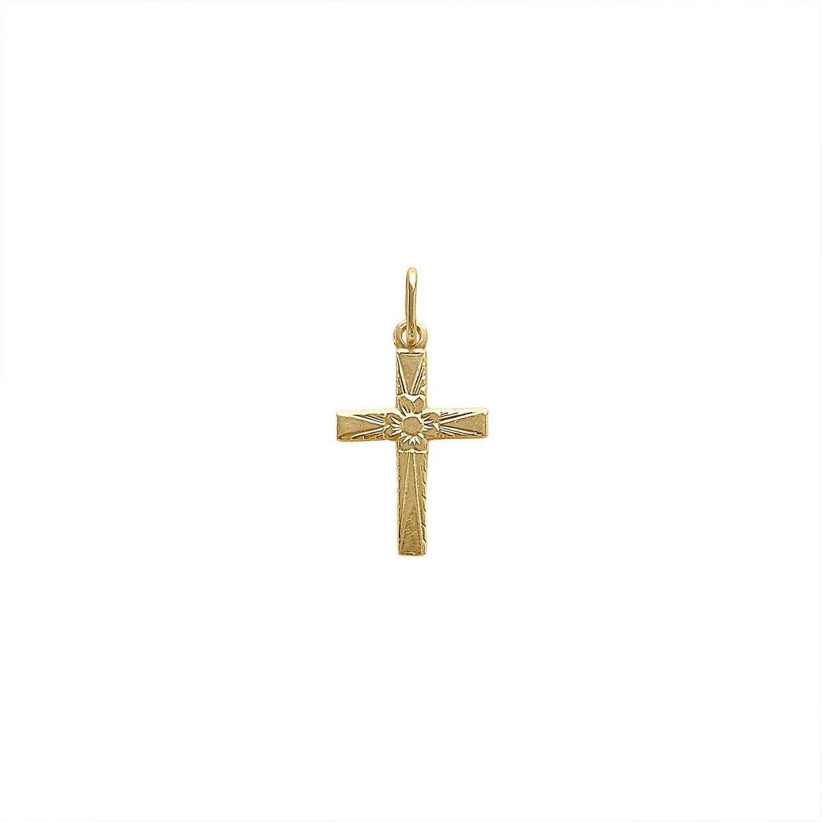 Vintage Cross With Flower Charm by Fewer Finer
