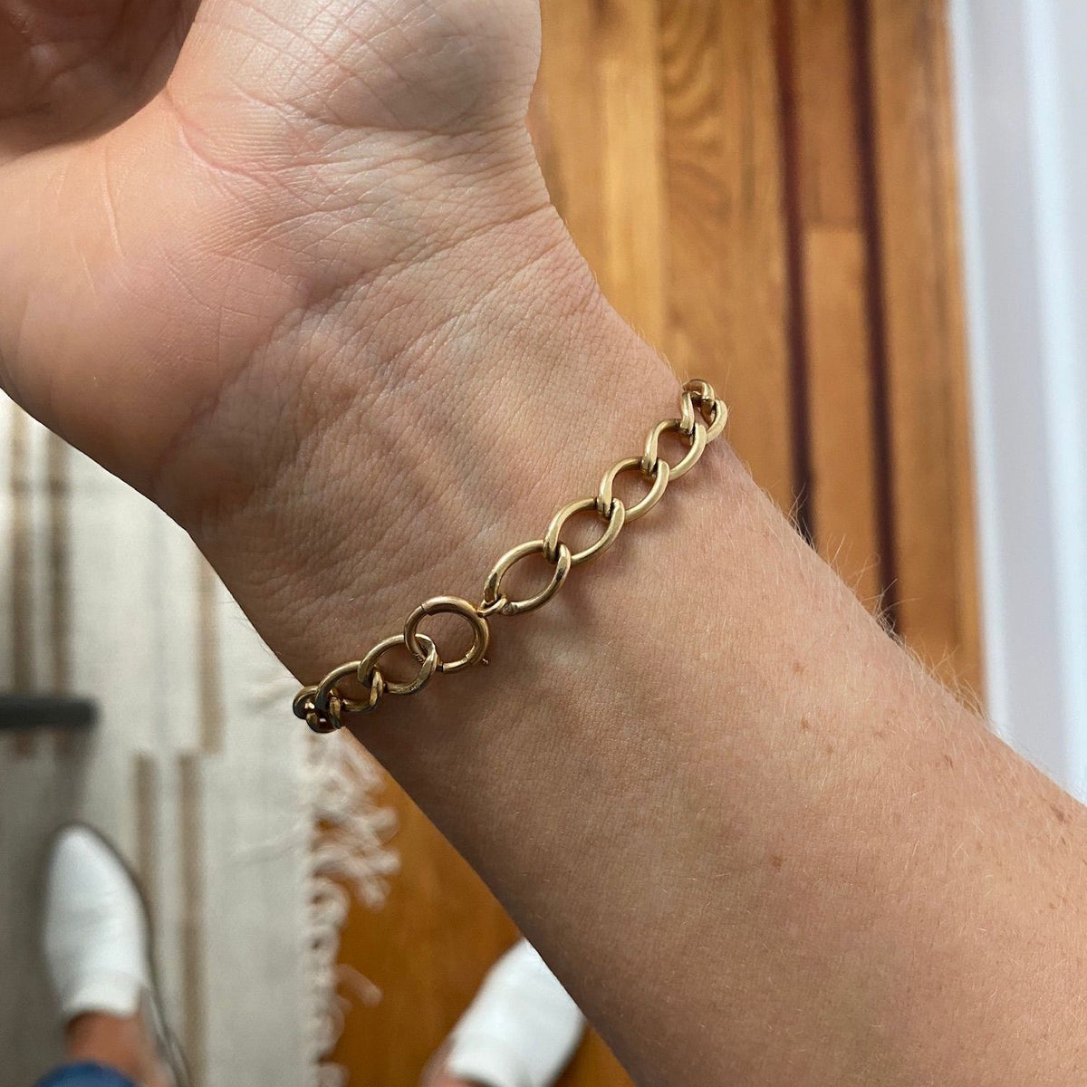 Vintage Unique Curved Link Bracelet