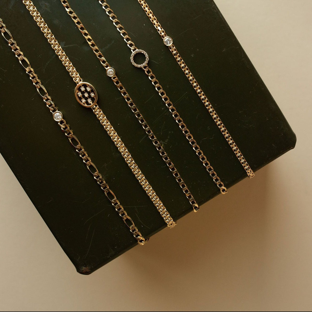 Vintage Diamond Circle Bracelet by Fewer Finer
