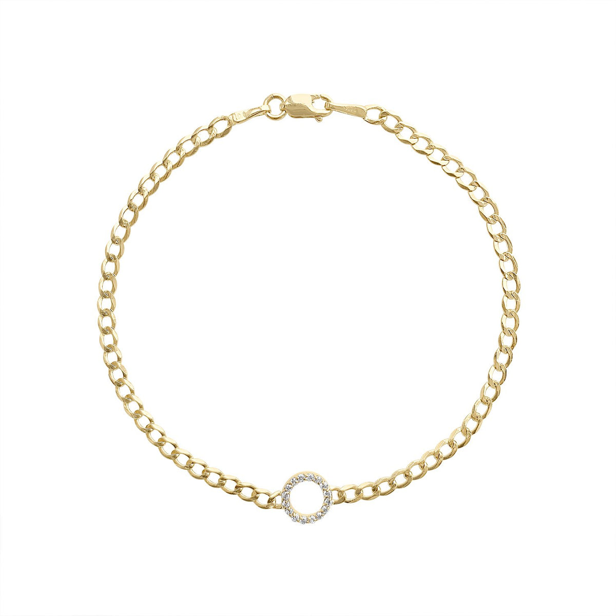 Vintage Diamond Circle Bracelet by Fewer Finer