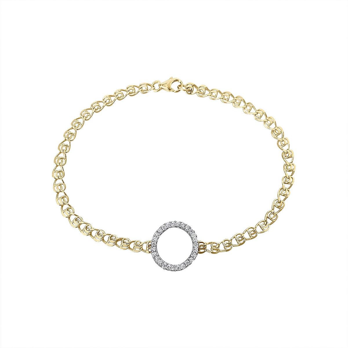 Vintage Diamond Circle Bracelet by Fewer finer