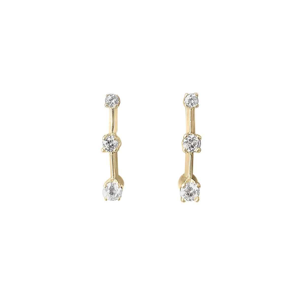 SOLD Vintage Diamond Drop Earring Pair