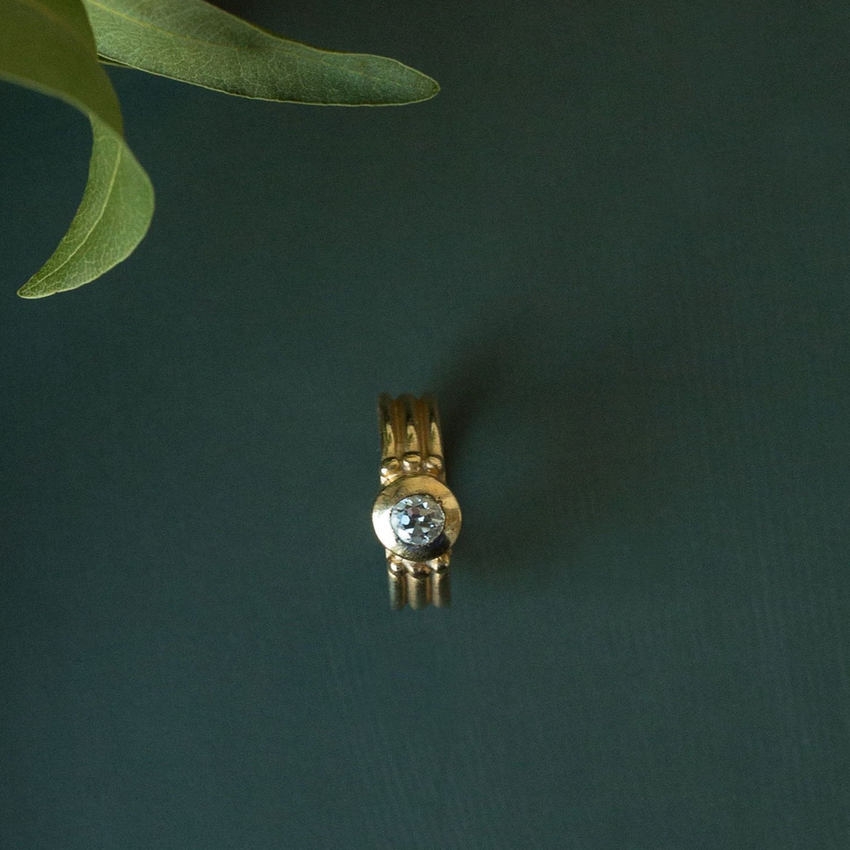 14k Gold Vintage Diamond Ring by Fewer Finer