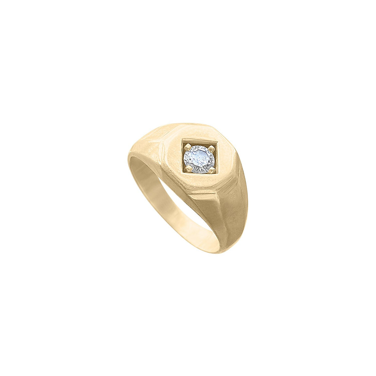 Diamond Signet Ring by Fewer Finer