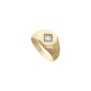 Diamond Signet Ring by Fewer Finer