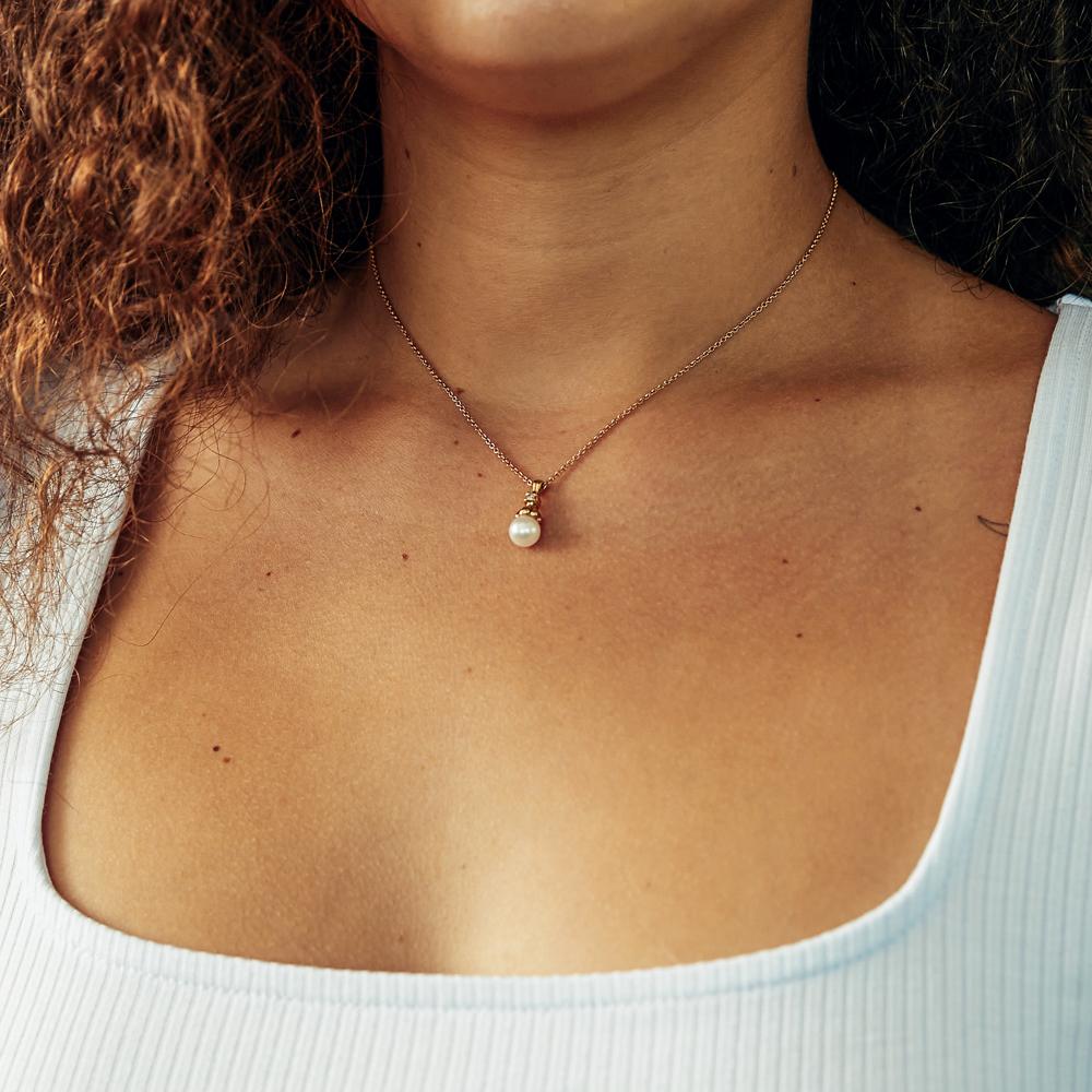 SOLD Vintage Pearl & Diamond Charm