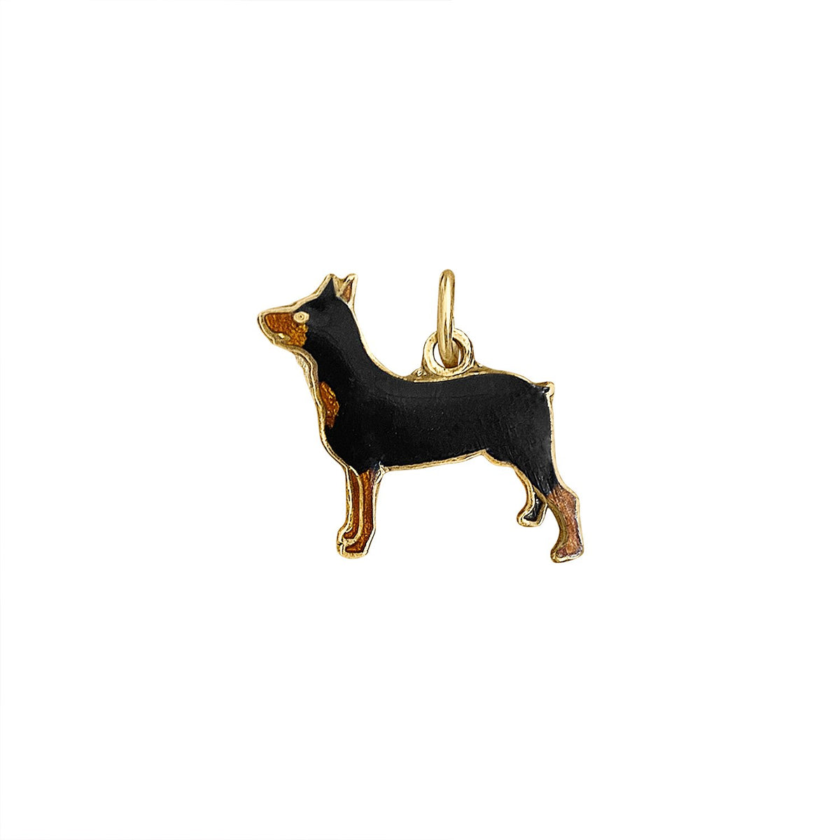 Vintage Doberman Charm by Fewer Finer