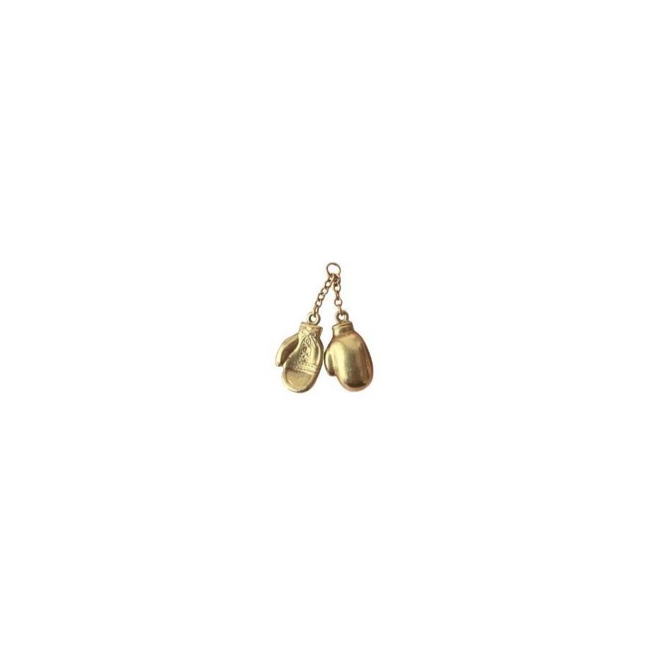 Vintage Double Boxing Gloves Charm by Fewer Finer
