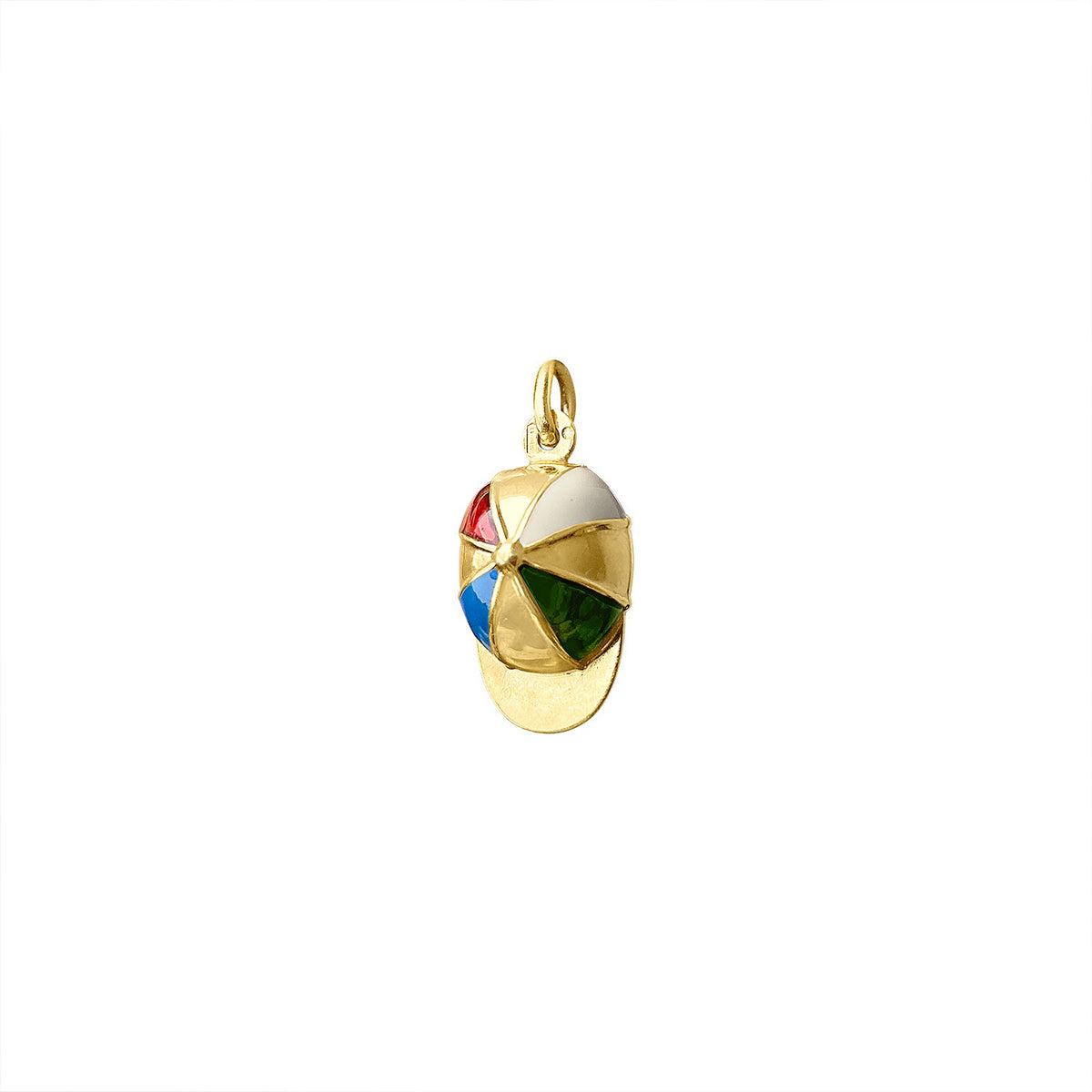 Vintage Enamel Jockey Cap Charm by Fewer Finer
