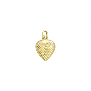 Vintage Etched Heart Charm by Fewer Finer