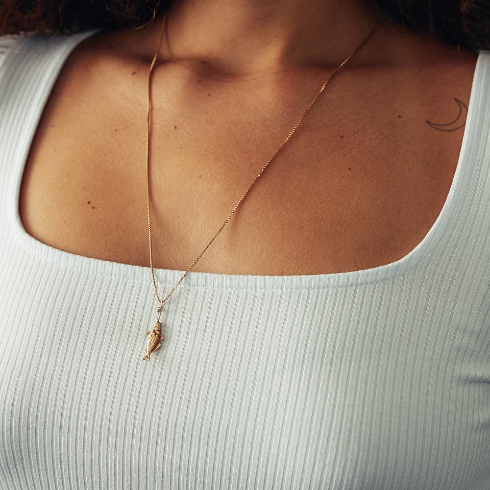 Vintage Fish on Lure Charm for Women - Fewer Finer