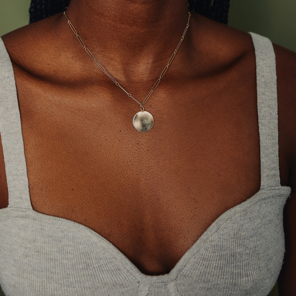 Engravable Flat Circle Charm