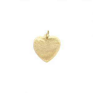 Vintage Engravable Flat Heart Charm by Fewer finer