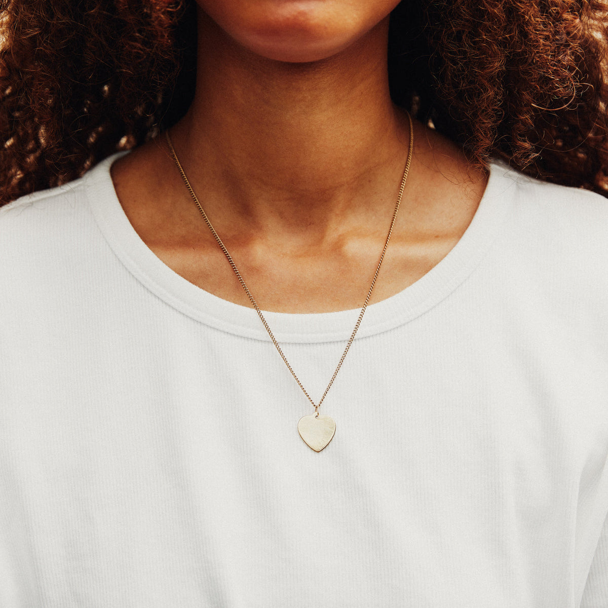 Vintage Flat Heart Charm for Women