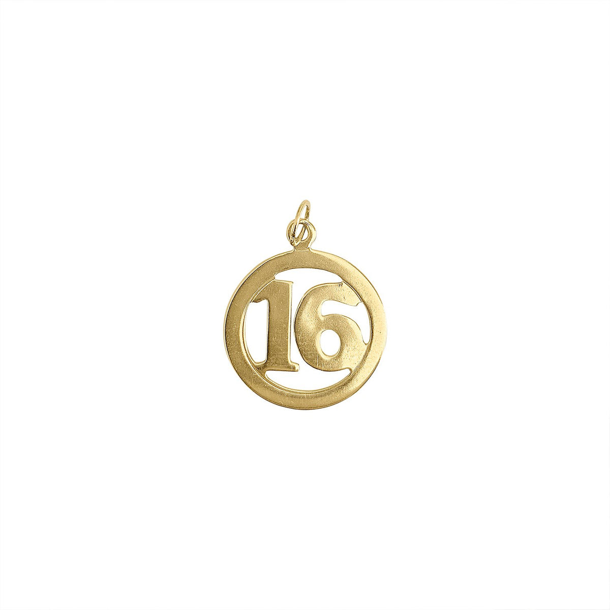 Vintage Framed Number "16" Charm by Fewer Finer