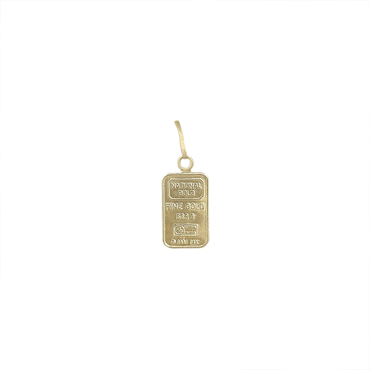 Vintage Gold Bar Charm by Fewer Finer