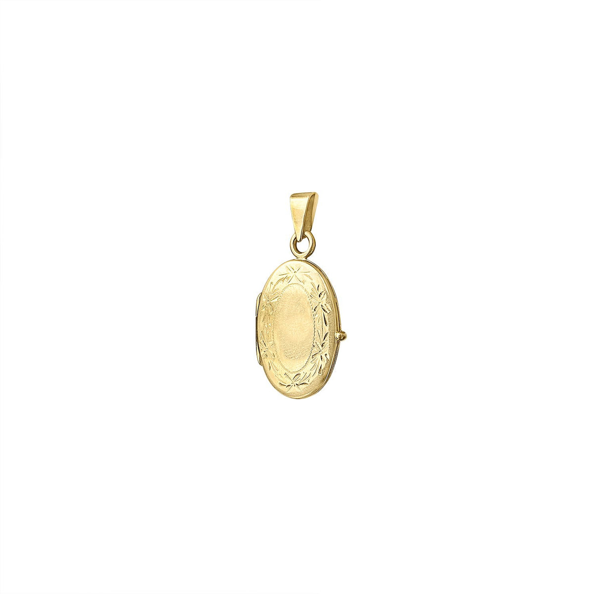 Vintage Gold Etched Oval Locket by Fewer Finer