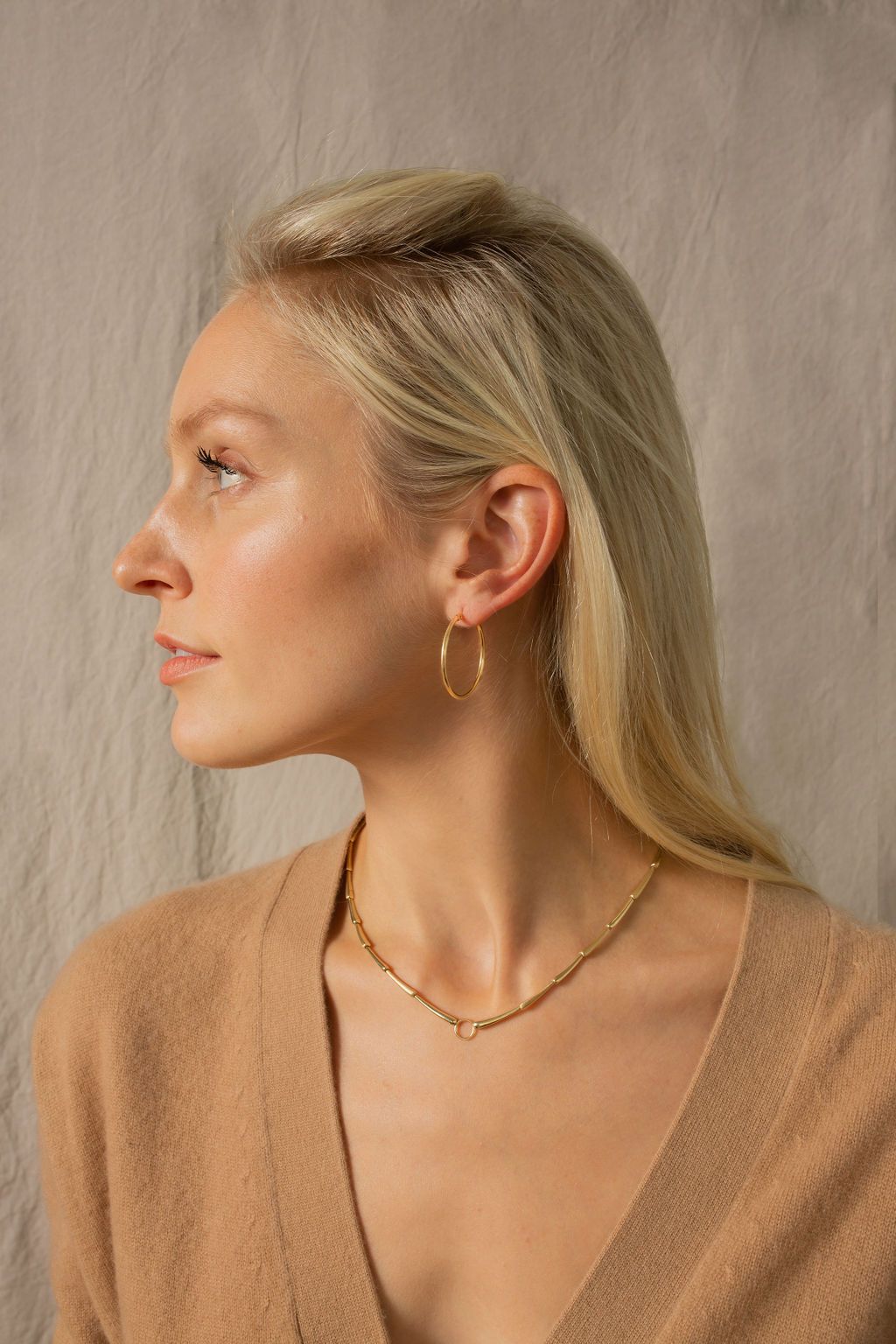 14k Gold Vintage Round Hoop Earrings