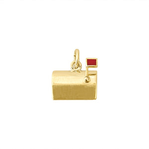 Vintage Gold Mailbox Charm by Fewer Finer