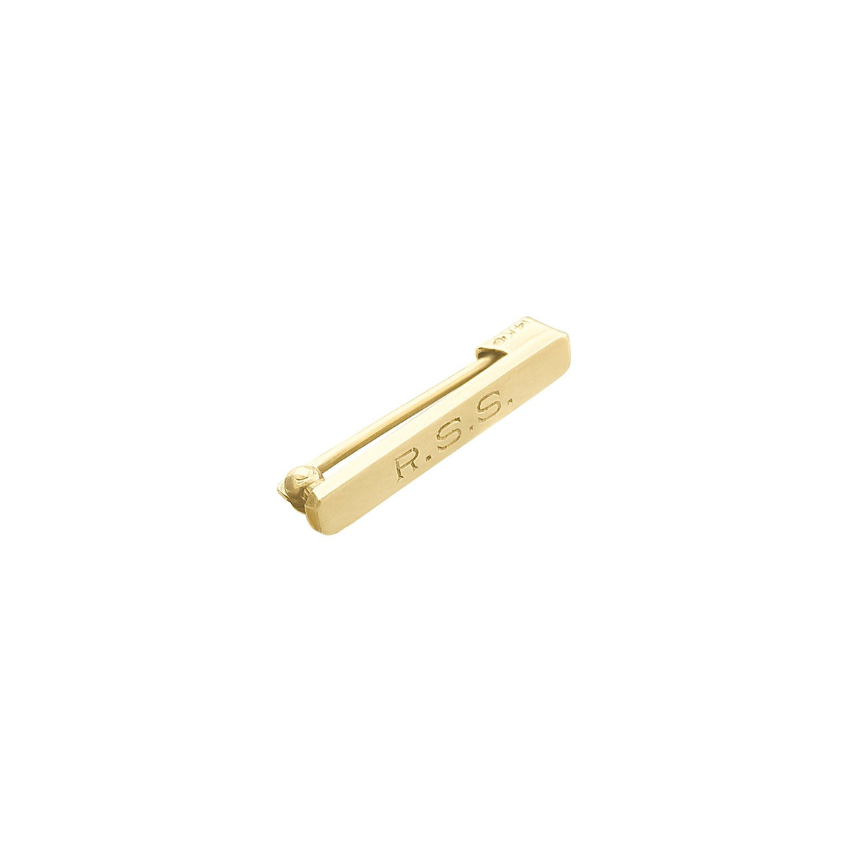 Vintage Gold Pin with R.S.S. Initials by Fewer Finer