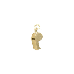 Vintage Gold Whistle Charm by Fewer Finer
