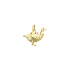 Vintage Goose with Golden Egg Charm by Fewer Finer