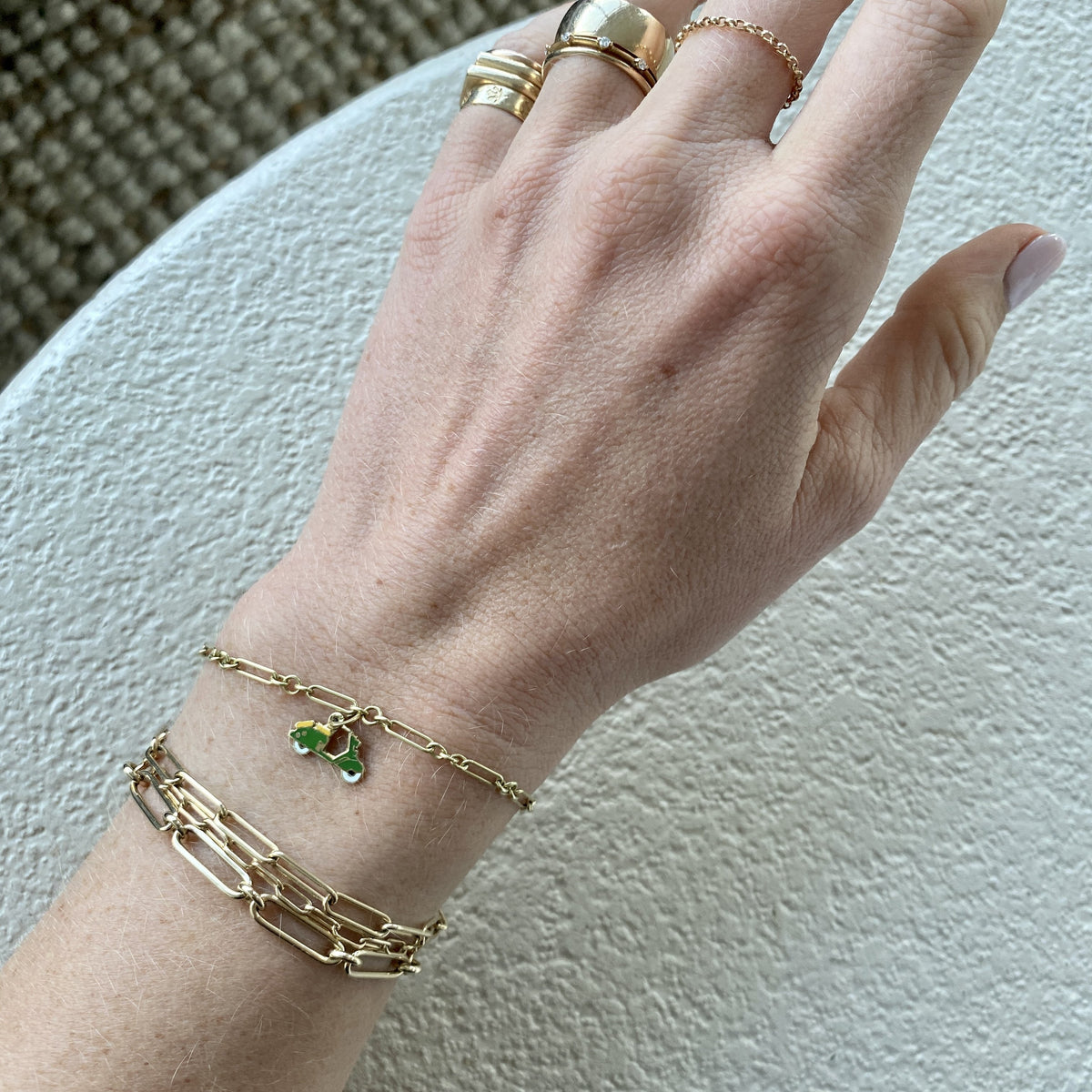 Vintage Green Vespa Charm for Women