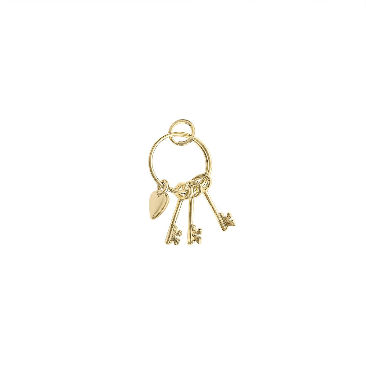 Vintage Hearts and Keys Charm by Fewer Finer