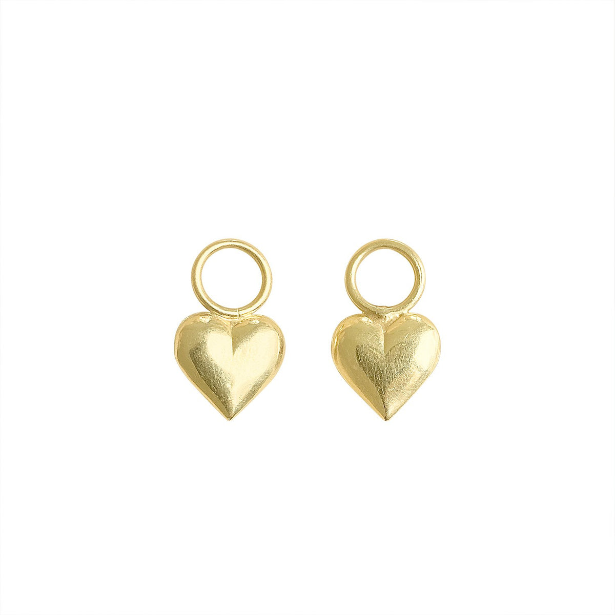 Vintage Heart Charm Earrings by Fewer Finer