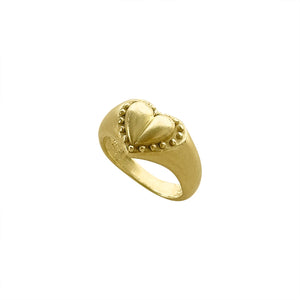 Vintage Puffy Heart Ring by Fewer Finer
