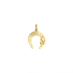 Vintage Horseshoe with Flower Charm - Fewer Finer