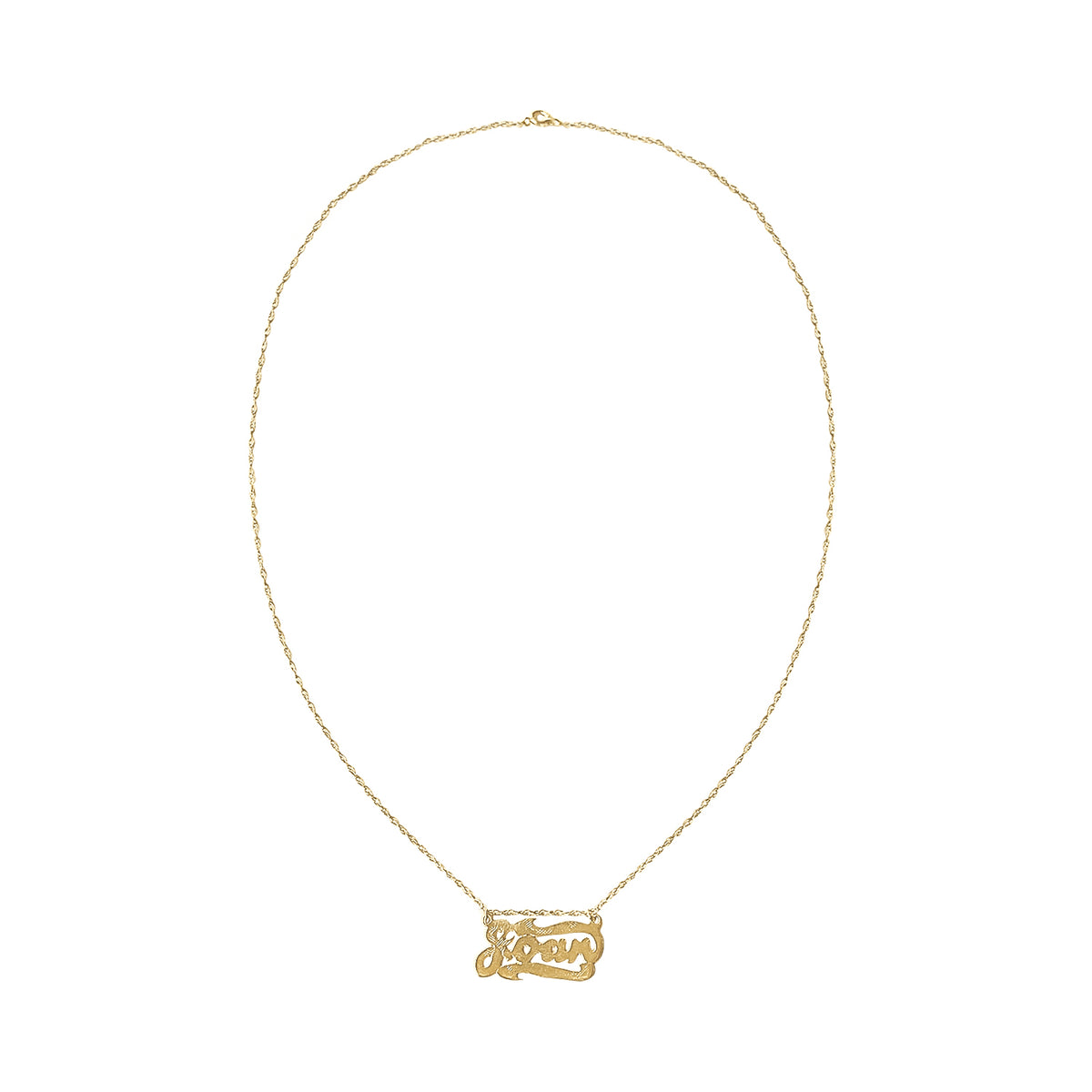 Vintage "Joan" nameplate Necklace - Fewer Finer