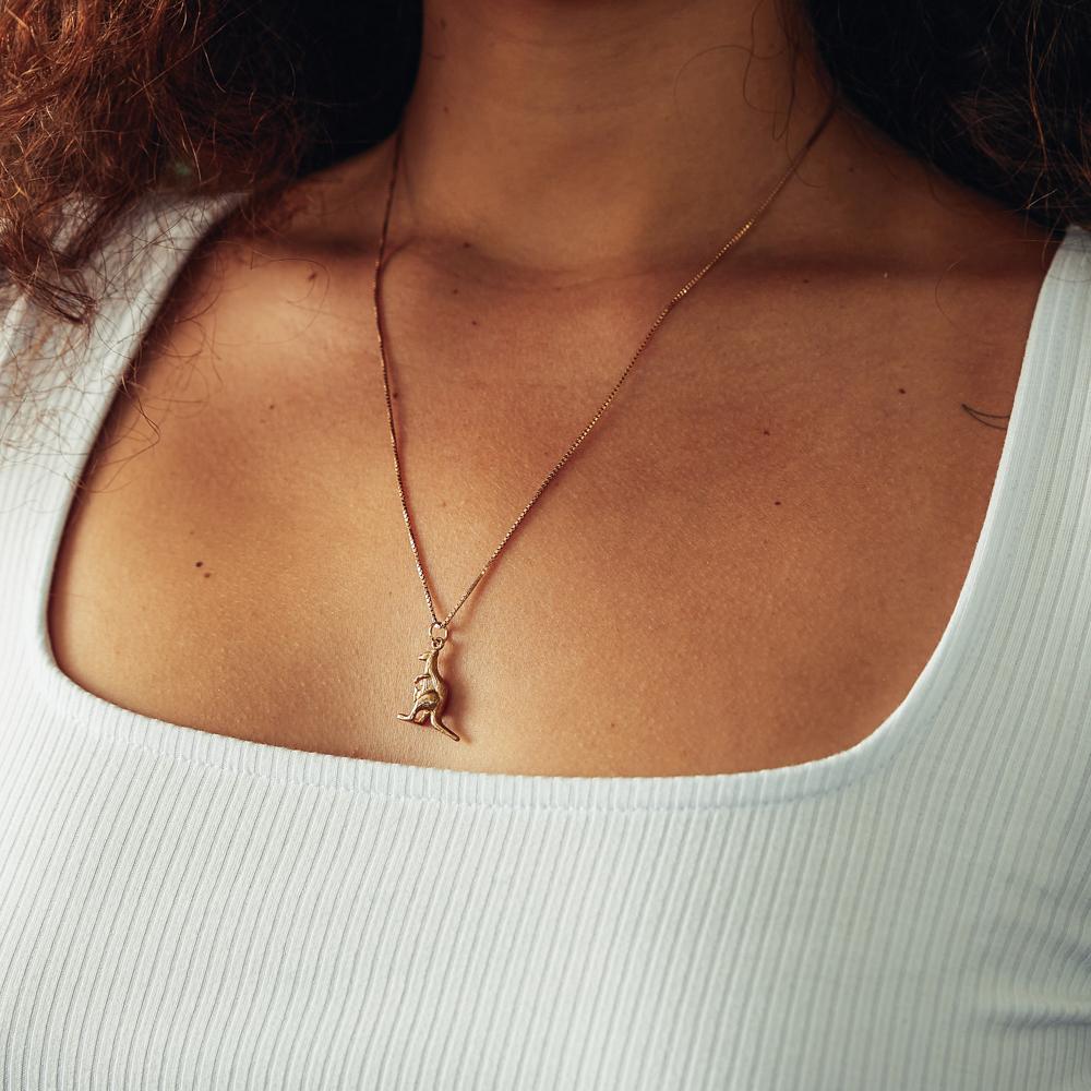 Vintage Kangaroo Charm for Women