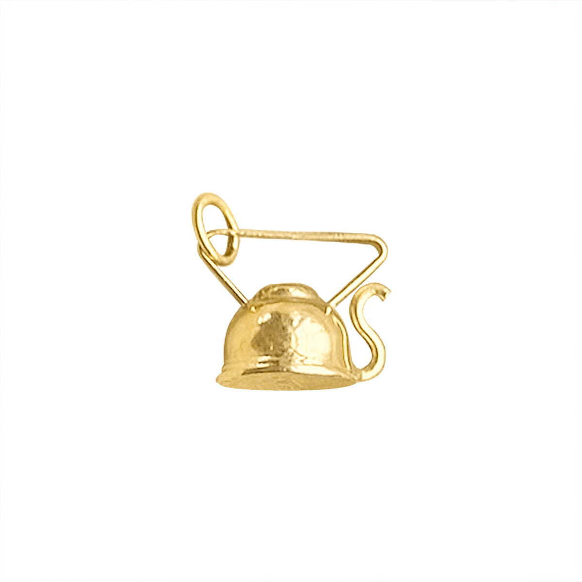 Vintage Short Tea Kettle Charm by Fewer Finer