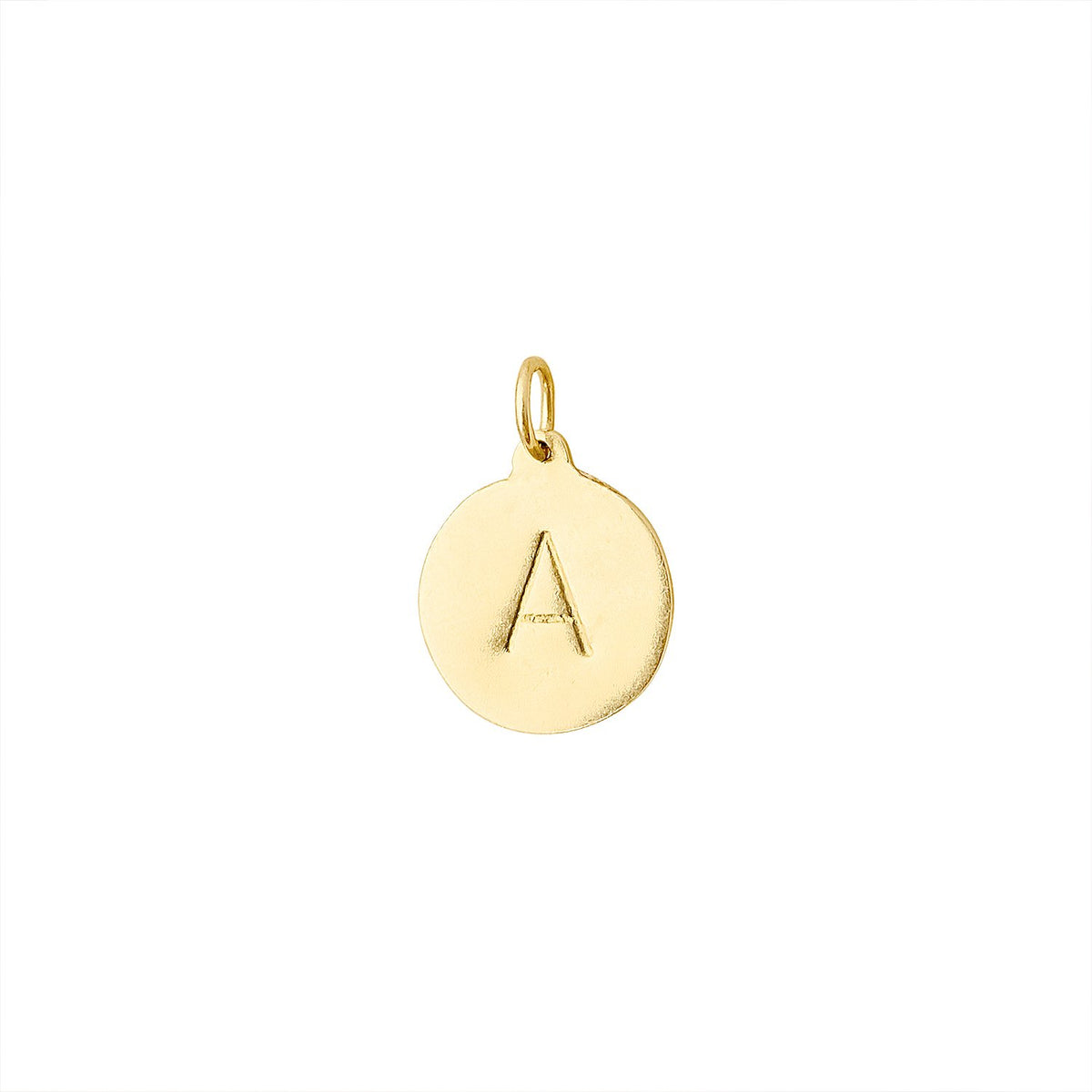 Vintage Letter "A" Circle Charm by Fewer Finer