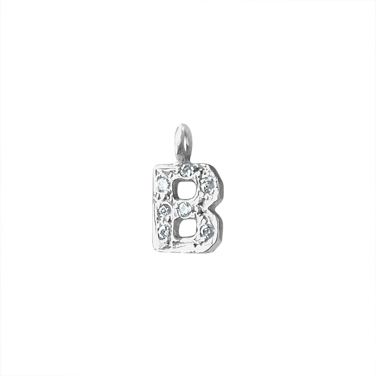 Vintage Letter "B" with Diamonds Charm by Fewer Finer