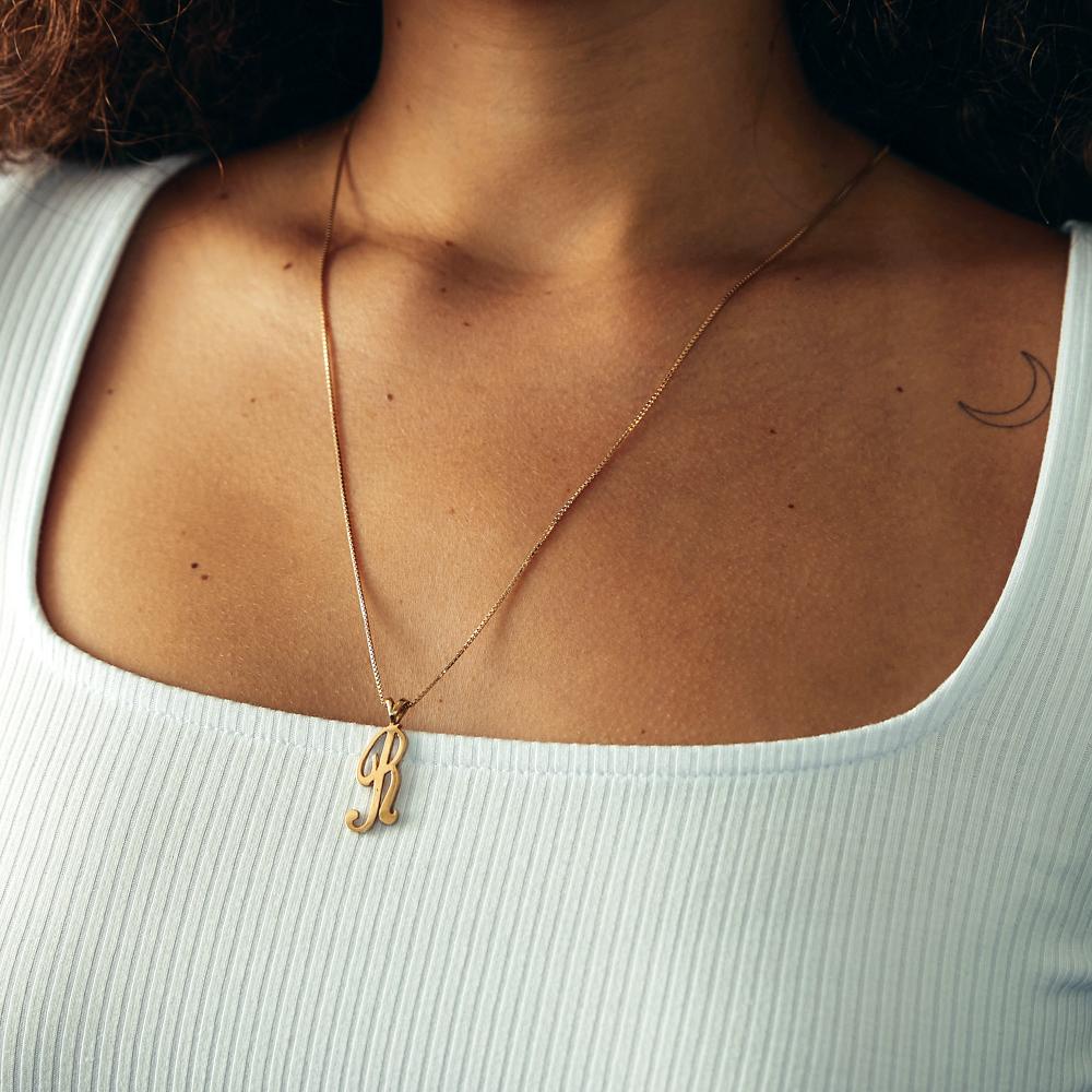 Vintage Long Letter "R" Charm for Women