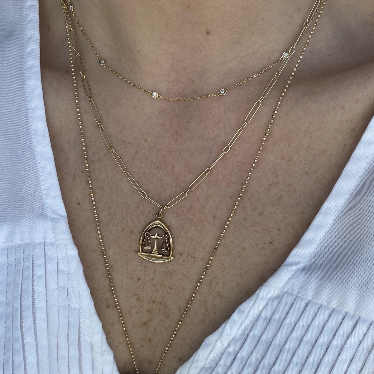 Vintage Libra Zodiac Astrology Charm