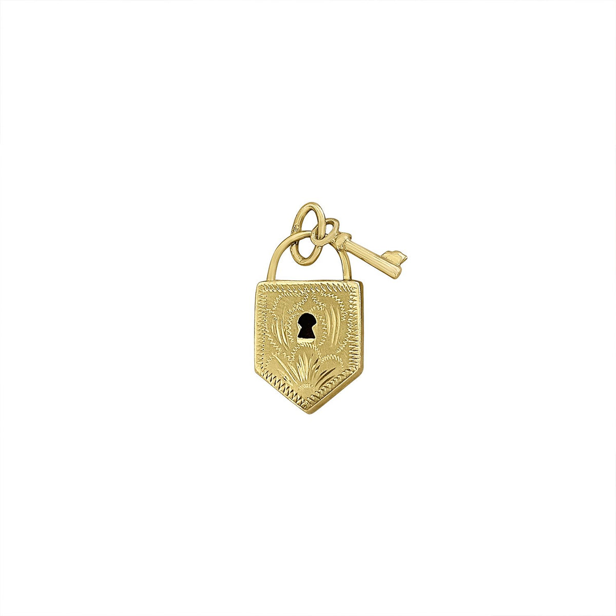 Vintage Lock & Key Charm by Fewer Finer