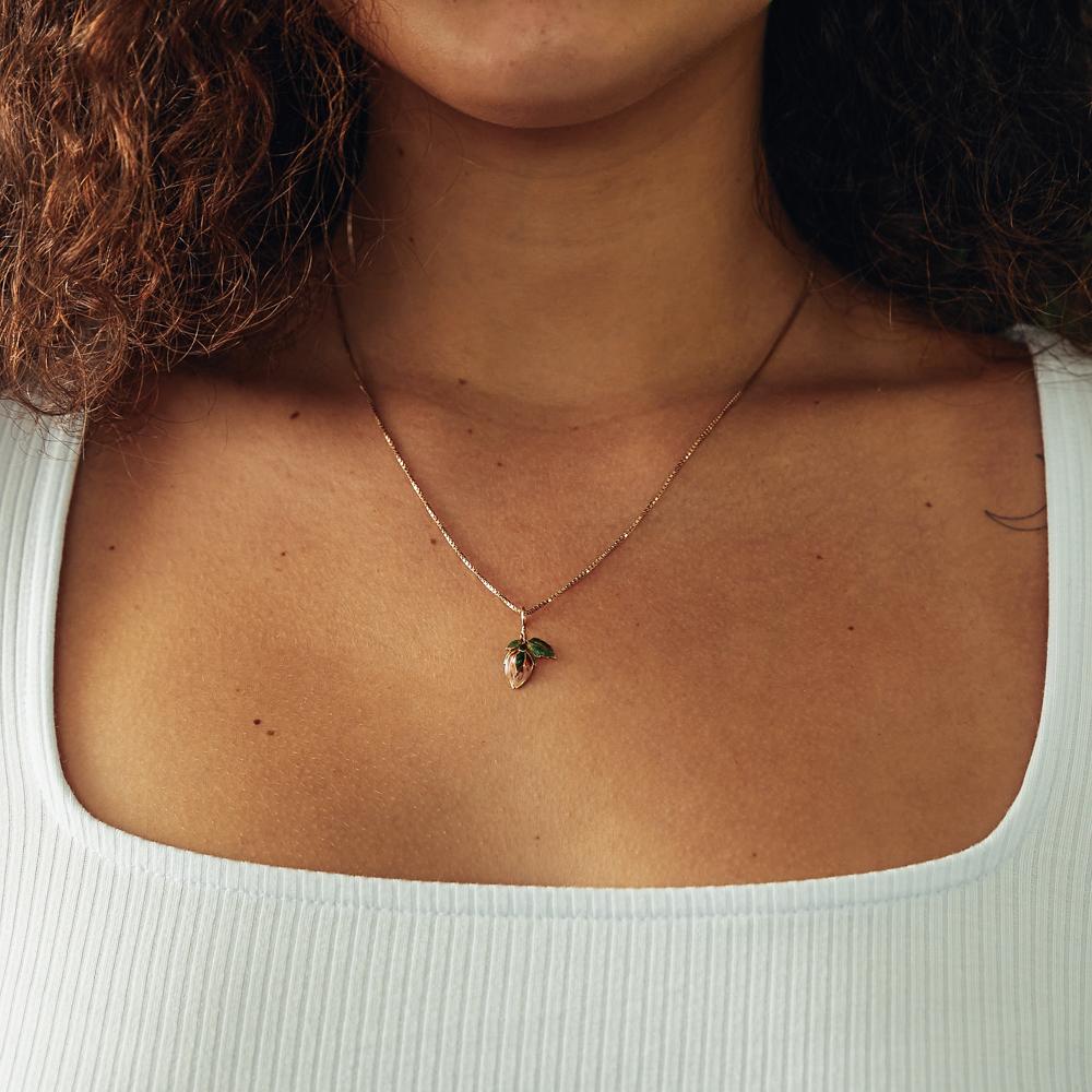 Vintage Enamel Lotus Flower Charm for Women