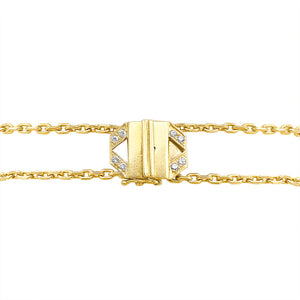 Vintage "Marion" Gold and Diamond Bracelet with Unique Clasp