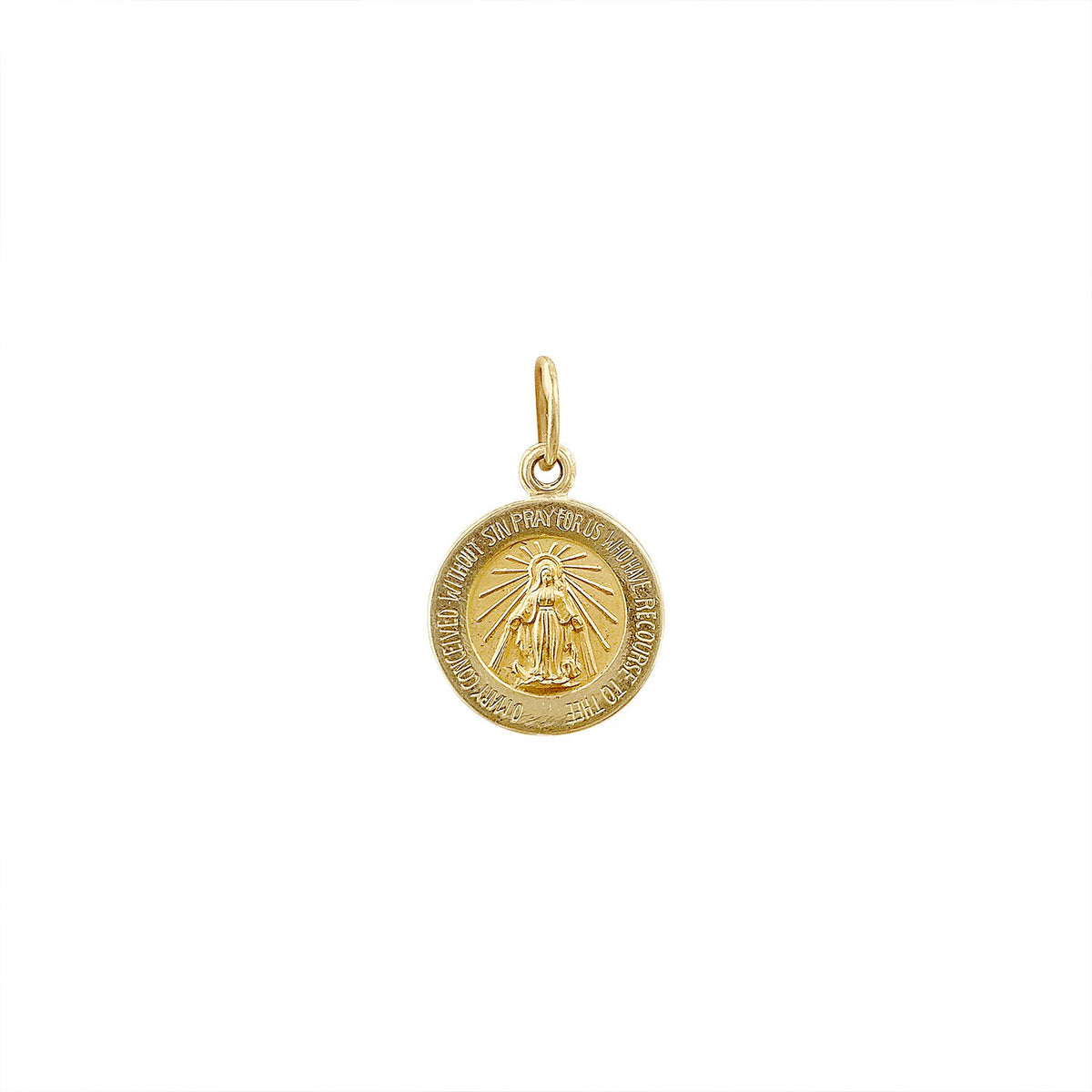 SOLD Vintage Virgin Mary Round Charm