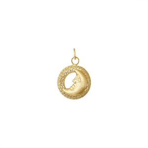 Vintage Moon Wreath Charm by Fewer Finer