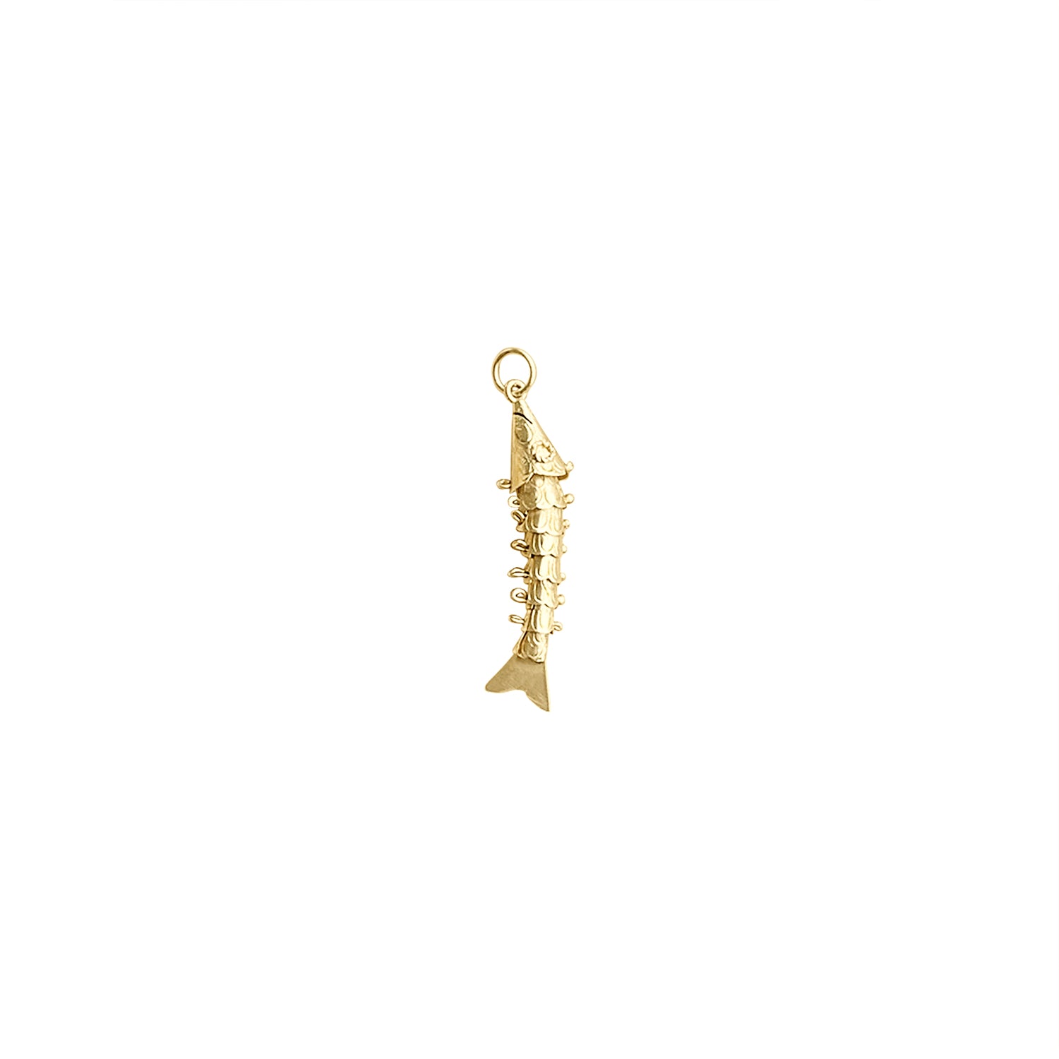 Vintage Articulated Fish Charm by Fewer Finer