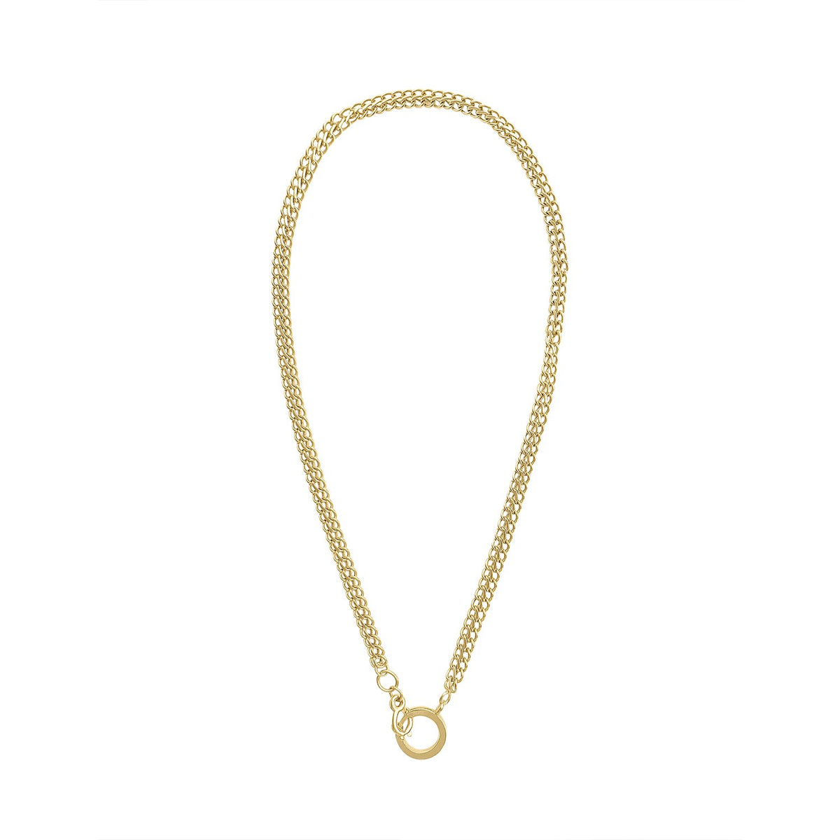 Vintage Flat Chain Watchfob Necklace by Fewer finer